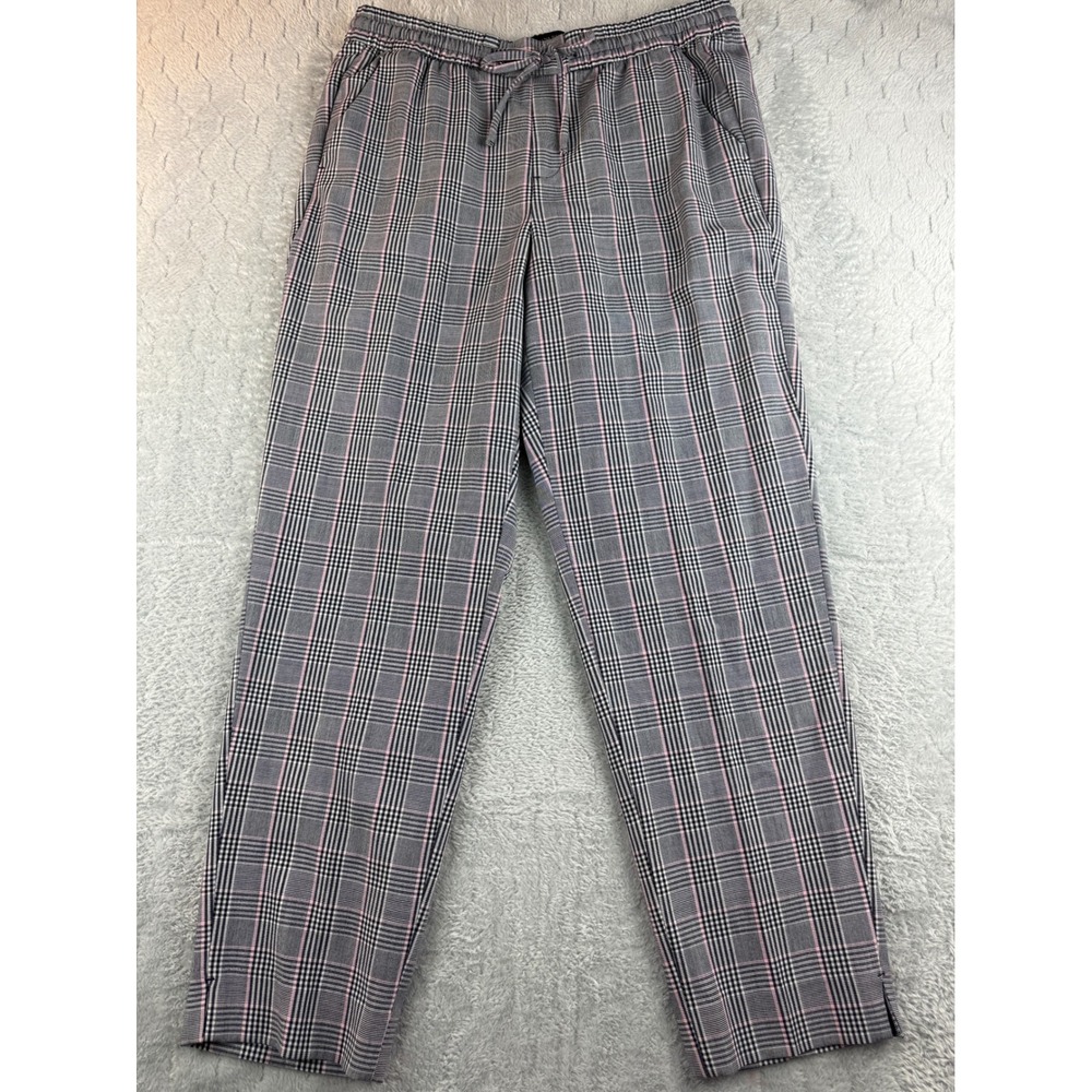 Banana Republic Hayden Pants Plaid Drawstring Pockets Career Casual Womens